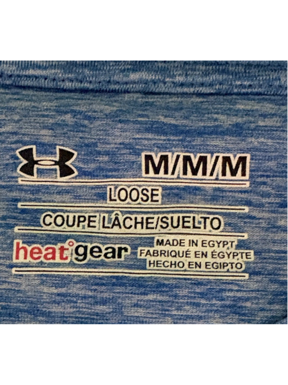 Under Armour HeatGear Womens M Shirt V-Neck Heather Blue Activewear Gym Workout - Picture 4 of 9